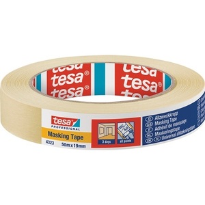 <b>Light</b> Beige Crepe Tape 50m X 19mm TESA Craft Tape Pack Model 70001-4000309020 Made in Germany - Product Image 1