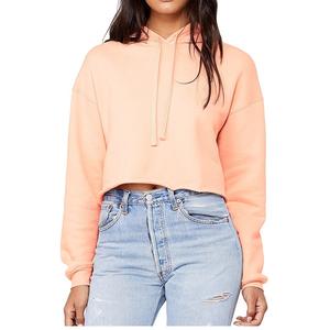 Ropa de calle con logotipo personalizado, sudadera para mujer, pulóver, Top corto de gimnasio, sudaderas con capucha recortada para mujer, sudadera informal con capucha transpirable para mujer - Product Image 3