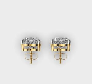Pendientes de Diamante Cultivado en Laboratorio con Forma de Corazón, Oro Blanco/Rosa/Amarillo de 14K, Románticos, Certificados por IGI, Regalo para Aniversario y Fiesta - Product Image 4