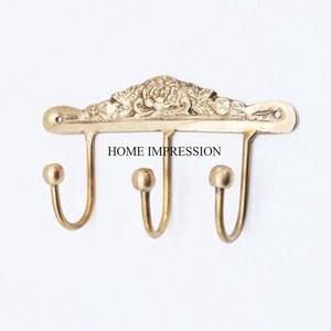 Aluminum Casted Eco Friendly High Grade Gold Plated Birds Sitting on Branches With Leaves Designer Hooks and Hangers From India - Product Image 3