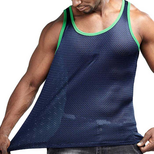 Ropa sin mangas para hombre, camisetas sin mangas de talla grande, algodón transpirable, nuevo diseño, camisetas sin mangas de secado rápido para hombre, ropa de Fitness con cuello redondo - Product Image 4
