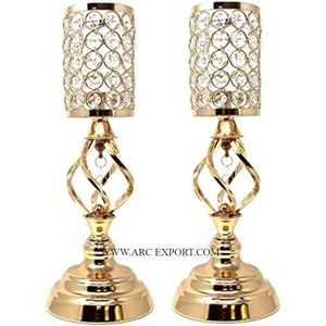 Fabriqué en acier inoxydable poli miroir décoration de table bougie votive éclaircissant intérieur et extérieur luxe support votif approvisionnement - Product Image 4