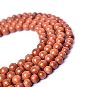 Collar de Cristal Natural, Cuentas de Piedra Dorada Roja Lisa, Joyería de Piedra Roja Pulida, Hilo Suelto de Piedras Preciosas al por Mayor para Sanación - Product Image 2
