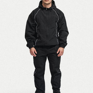 Logo brodé personnalisé de haute qualité, taille plus, coupe régulière, tissu Oxford, imperméable, coupe-vent, anti-rides, hip-hop - Product Image 2