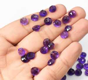 พลอยอะมีทิสต์ธรรมชาติทรงกลมเจียระไนแบบโรสคัท ขนาด 8 มม. น้ำหนัก 100 กะรัต จำนวน 50 ชิ้น - Product Image 6