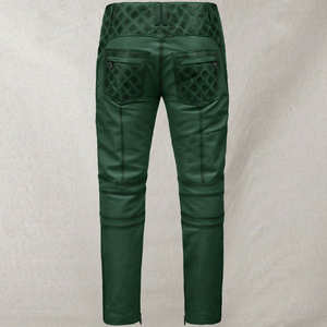 กางเกงหนังผู้ชายสีพื้นคุณภาพดีขายดี ผู้จัดจำหน่ายที่ดีที่สุด ขายส่งจำนวนมาก ทรงตรง ความยาวปานกลาง - Product Image 3