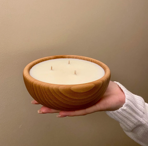 Wood Dough Candle Bowl Custom Rustic Farmhouse Bowl Excellent Quality Decorative <b>Living</b> Room Dough Bowl - Product Image 4