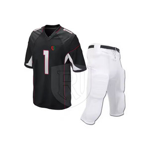 Meilleure qualité football américain uniforme 100% polyester à manches courtes vêtements de sport respirant élégant-prix de gros du Pakistan - Product Image 1