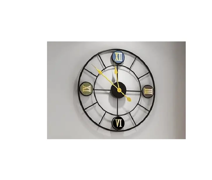 Novo Relógio De Parede De Metal Em Qualidade Durável Relógio De Parede Redonda Para Hotéis Em Casa Restaurante Relógio Vintage A Preços Baratos