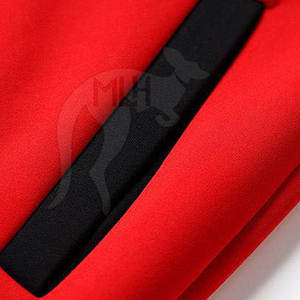 Veste Letterman pour hommes de couleur unie nouveau design de vêtements de rue chauds avec col montant et logo avant 100% coton - Product Image 4