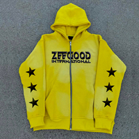 Ensemble de survêtement streetwear OEM 100% coton, pantalon de survêtement évasé, survêtement délavé à l'acide, survêtement en molleton de haute qualité pour hommes