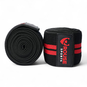 Bande de compression élastique pour le genou, pour la musculation, l'haltérophilie et l'entraînement de force, sécurité en salle de sport - Product Image 4