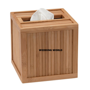 Boîte à mouchoirs en bois de luxe classique élégant à la main porte-serviettes Top vente forme carrée de table nouvelle boîte à mouchoirs en bois en gros - Product Image 3