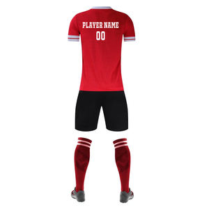 Ensemble de maillots de football unisexe de haute qualité 100% polyester avec haut en coton, séchage rapide, respirant pour adultes, été - Product Image 4