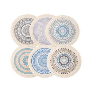 100% pur coton tissu Unique motif demi blanc brodé Floral tapis de Table haute qualité léger poids personnalisé tailles usine - Product Image 6