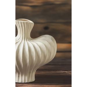 Jarrón de cerámica de escultura moderna para arreglos florales, flores secas y decoración del hogar, disponible en blanco y negro, pieza de arte elegante - Product Image 2