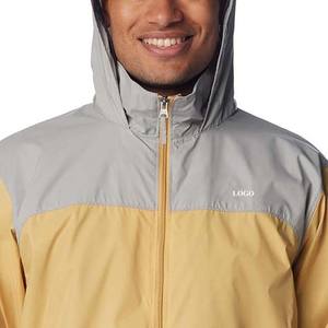 Logo personnalisé OEM Vestes de pluie coupe-vent de style rue pour hommes Respirant Décontracté Couleurs contrastées Broderie Grandes Tendances - Product Image 4