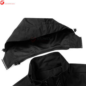 Customizable Logo Printed Canvas Full Zipper Waterproof Windproof Hooded Autumn <b>Windbreaker</b> Jacket for Men OEM Service - Product Image 4