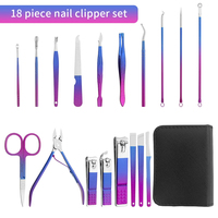 Ensemble de coupe-ongles QNQ avec logo personnalisé, couleur au choix, qualité professionnelle, acier inoxydable, ciseaux pour cuticules, nouvel ensemble de manucure et pédicure