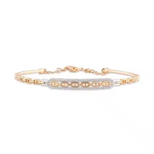 Bracelet plaqué or jaune de haute qualité 2mm -6mm argent 925 VVS1 Moissanite diamant forme ronde Bracelet de tennis - Product Image 3