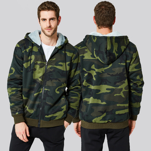 OEM logotipo personalizado camuflaje sudaderas con capucha al por mayor 100% algodón/poliéster nuevo diseño personalizado sublimación casual zip up hombres camuflaje sudaderas con capucha - Product Image 2