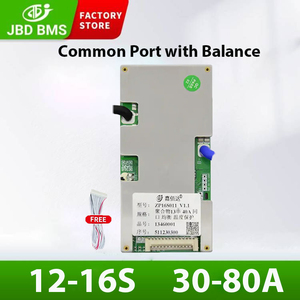 Jbd zp16s011 <span class=keywords><strong>BMS</strong></span> 36V 48V 30A 40A 50A <span class=keywords><strong>60A</strong></span> 80A 12S 13S <span class=keywords><strong>14S</strong></span> 16S LiFePO4 <span class=keywords><strong>BMS</strong></span> cảm biến nhiệt độ Bảng cân bằng cho xe đạp điện tử - Product Image 2