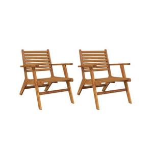 Vida XL <span class=keywords><strong>2</strong></span> takım ile doğal bitirme ile katı tik ahşap kapı yüksek kalite yapılmış ve bahçe sandalyeleri olarak uygun - Product Image 5