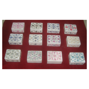 Beautiful <b>Floral</b> Hand Mop Glossy Marble Customize Designed For Sale Gorgeous Rectangular Shape Of Ring & Jewelry <b>Boxes</b> - Product Image 1