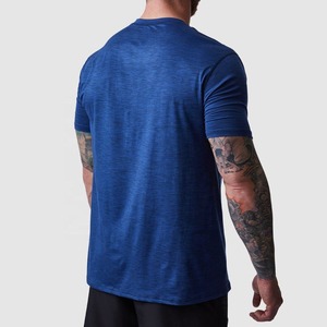 Camiseta ajustada con estampado de algodón personalizado para hombre, camiseta de manga corta con cuello redondo, impresión Digital de poliéster/algodón - Product Image 2