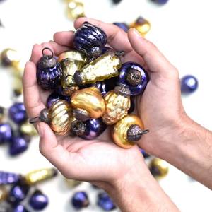 Ornements de Noël en verre vintage en vrac fabriqués à la main de style antique pour décoration de vacances décorations d'arbre rétro en gros - Product Image 2