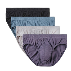 Lot de 4 boxers classiques pour hommes en polyester/coton, imprimés avec un logo personnalisé, taille XL-5XL, respirants - Product Image 4