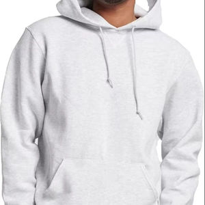 Sudadera con Capucha de Forro Polar de Algodón para Hombre con Capucha con Cordón y Bolsillo Bordado/Tinte Liso Ropa de Invierno Ecológica - Product Image 1