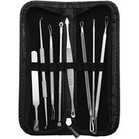 Kit d'outils pour éliminer l'acné points noirs en acier inoxydable aiguilles pour éliminer l'acné nettoyage en profondeur des pores dissolvant de soins de la peau ensemble de beauté