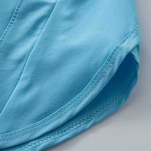 Material elástico de primera calidad que ofrece un aspecto elegante de cintura alta en pantalones cortos para mujer perfectos para entrenamiento de gimnasia y actividades de verano - Product Image 5