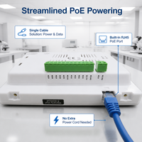 Panel de Control PoE Android 15 de 7 Pulgadas, Pantalla Táctil Empotrada Q896S para Automatización de Edificios y Sistema de Intercomunicación Inteligente