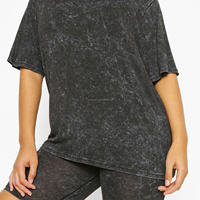 Ensemble décontracté d'été pour femme, design personnalisé, 2 pièces : T-shirt et short cycliste au-dessus du genou effet délavé, tissu doux, grandes tailles
