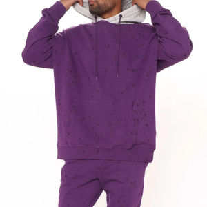 2025 mode survêtements à capuche survêtement ensemble hommes unisexe décontracté solide survêtement respirant hiver 100% Polyester - Product Image 5