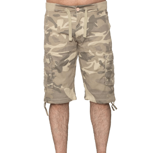 Pantalones cortos Cargo de camuflaje Beige para hombre, 6 bolsillos, sólidos, informales, de verano, 3/4, de algodón transpirable de longitud larga, patrón hasta la rodilla para hombre - Product Image 1