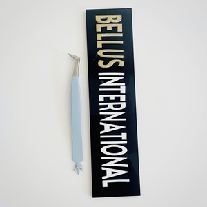 Venta al por mayor pinzas de extensión de pestañas profesionales de alta precisión de acero inoxidable punta puntiaguda con empuñadura de diamante Opción de logotipo personalizado - Product Image 6