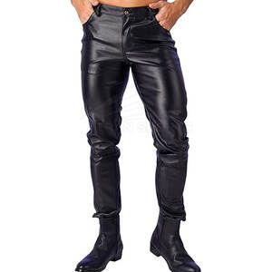 กางเกงผ้าแคนวาสหนังแท้สำหรับผู้ชาย ดีไซน์ล่าสุด บริการ OEM น้ำหนักเบา สวมใส่สบาย ระบายอากาศได้ดี เป็นมิตรกับสิ่งแวดล้อม คุณภาพพรีเมียม ทรงตรง - Product Image 3