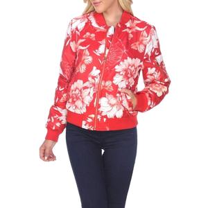 แจ็กเก็ตนักบินแบบมีสไตล์สำหรับผู้หญิงเสื้อแจ็กเก็ตผ้าฝ้ายพิมพ์ลาย - Product Image 5