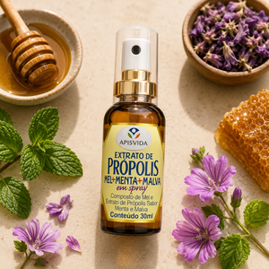 Apisvida Kids Propolis verte brésilienne avec miel en spray 35 ml et gouttes de propolis aqueuses à la fraise 30 ml - Product Image 5