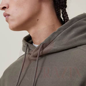 Pull à capuche surdimensionné pour hommes 100% coton Style de rue blanc en vrac d'hiver pour la vente en ligne - Product Image 6