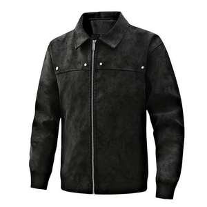 Wholesale Custom Mens Genuine Leather Jacket Autumn Waterproof Breathable Eco-Friendly <b>Padded</b> Jacket - Product Image 4
