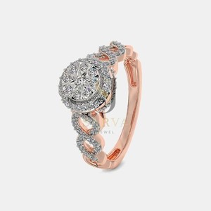 Lujo 14K 18K oro rosa IGI certificado 925 plata esterlina oro Hip Hop joyería Sparkle Iced Out Moissanite anillos finos para hombres - Product Image 1