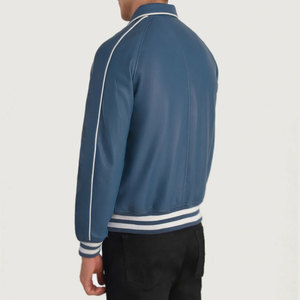 Conception de col rabattu personnalisé hommes mode vestes en cuir/Meilleure vente prix raisonnable vestes en cuir pour hommes - Product Image 2