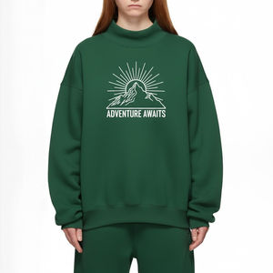 Sudadera de cuello falso en blanco personalizada al por mayor de alta calidad de poliéster/algodón de punto Sudaderas para mujer - Product Image 2