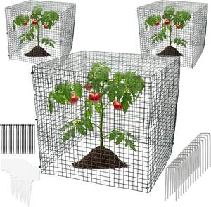 Jaulas protectoras de plantas de alambre con cubierta de alambre superior para plantas y arbustos de jardín al aire libre - Product Image 3