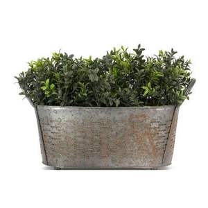 Pots de fleurs en métal galvanisé avec poignée pour décoration murale de pépinière - Product Image 3