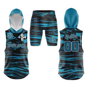 Uniforme de football américain 7v7 haut de gamme, col à capuche, spandex/polyester, toutes saisons, RIVIAN ATLANTIC - Product Image 1